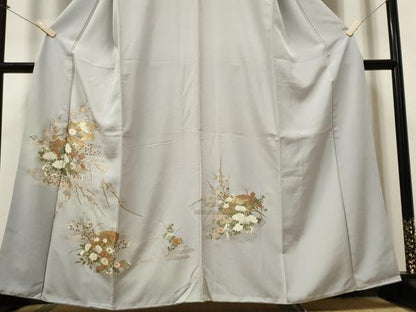 平和屋着物■訪問着 地紙枝花文 暈し染め 金彩 正絹 逸品 CABC7656ou