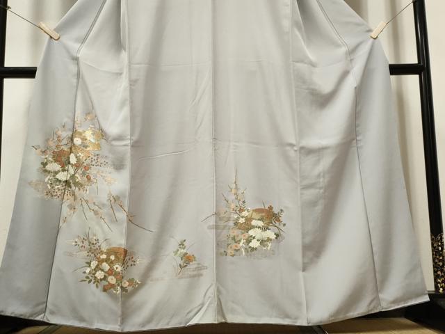 平和屋着物■訪問着 地紙枝花文 暈し染め 金彩 正絹 逸品 CABC7656ou