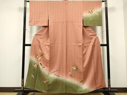 平和屋着物■訪問着 楽器文 暈し染め 金銀彩 正絹 逸品 CABC7657ou