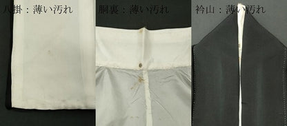 平和屋着物■豪華黒留袖　駒刺繍　立波草花文　金彩　正絹　逸品　CABC7677ou