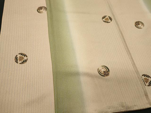 平和屋着物■上質な小紋 草花間道 金彩 正絹 逸品 CABC7691ou