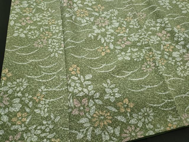 平和屋着物■上質な小紋 草花文 正絹 逸品 CABC7696ou