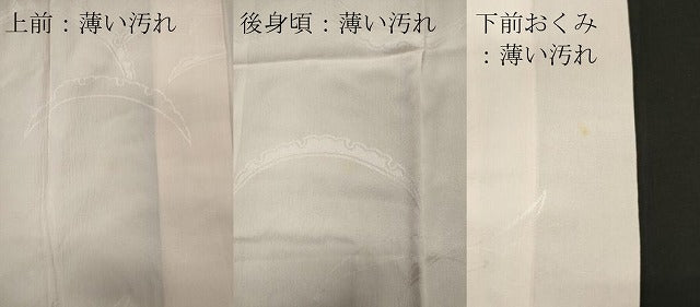 平和屋着物■長襦袢 袷 雪芝地紋 半衿刺繍 正絹 逸品 CABC7698ou