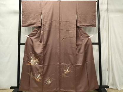 平和屋着物■訪問着 駒刺繍 草花文 金彩 正絹 逸品 CABC7701ou