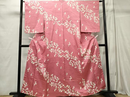 平和屋着物■上質な小紋 舞葉文 正絹 逸品 CABC7702ou