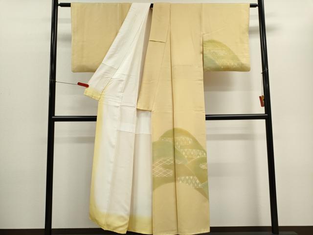 平和屋着物■訪問着　地文起こし　遠山文　暈し染め　正絹　逸品　CABC7721ou