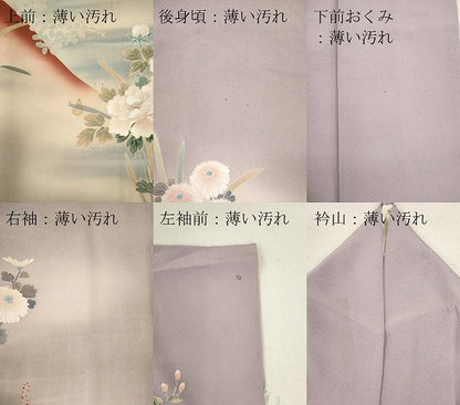 平和屋着物■訪問着　尾長鳥花末文　暈し染め　正絹　逸品　CABC7722ou