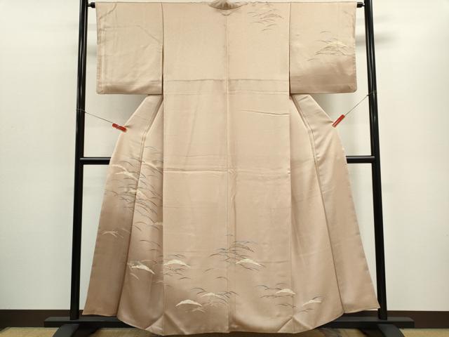 平和屋着物■訪問着　雪芝地紋　暈し染め　金彩　正絹　逸品　CABC7737ou
