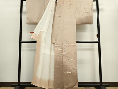 平和屋着物■訪問着　雪芝地紋　暈し染め　金彩　正絹　逸品　CABC7737ou