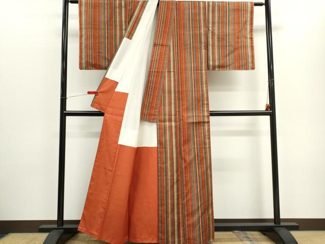 平和屋着物■上質な紬 縞 正絹 逸品 CABC7741ou