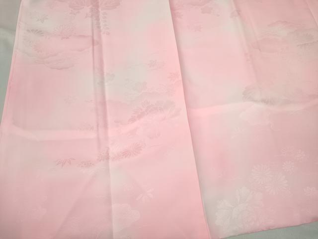 平和屋着物■長襦袢 袷 雲取り草花地紋 暈し染め 洗える着物 CABC7745ou