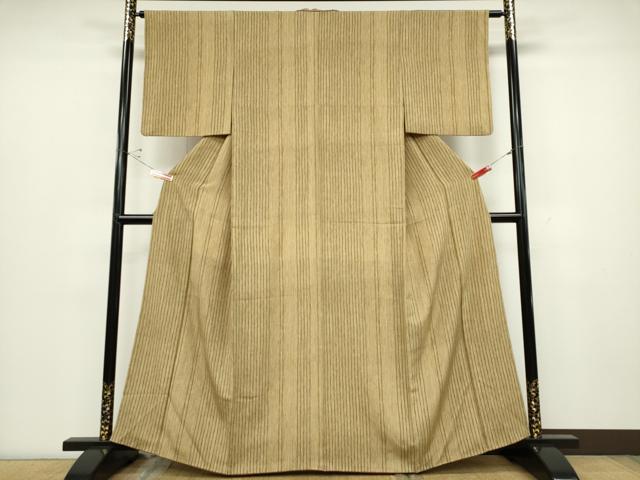 平和屋着物■上質な小紋　縞　正絹　逸品　CABC7764ou
