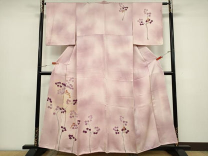 平和屋着物■訪問着　枝葉文　暈し染め　金彩　正絹　逸品　CABC7766ou