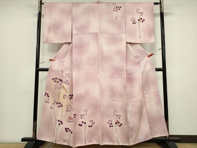 平和屋着物■訪問着　枝葉文　暈し染め　金彩　正絹　逸品　CABC7766ou