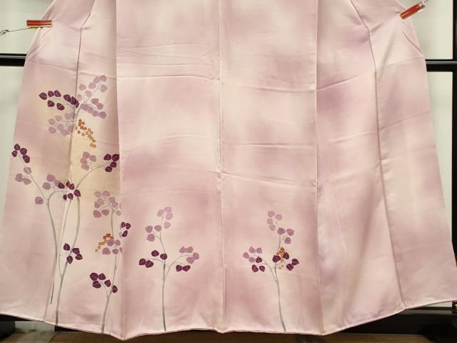 平和屋着物■訪問着　枝葉文　暈し染め　金彩　正絹　逸品　CABC7766ou