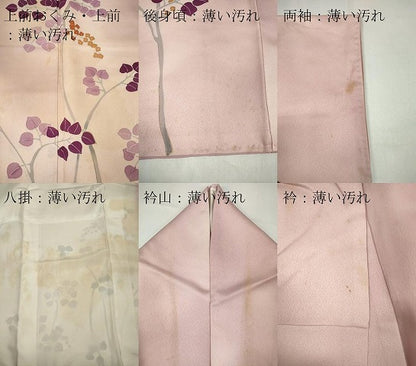 平和屋着物■訪問着　枝葉文　暈し染め　金彩　正絹　逸品　CABC7766ou