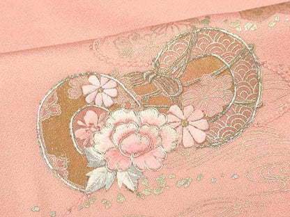 平和屋着物■訪問着　駒刺繍　花鼓文　暈し染め　金彩　やまと誂製　正絹　逸品　CABC7770ou