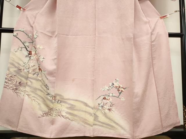 平和屋着物■訪問着　流水葡萄蔦の葉文　暈し染め　金彩　正絹　逸品　CABC7776ou