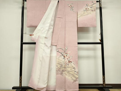 平和屋着物■訪問着　流水葡萄蔦の葉文　暈し染め　金彩　正絹　逸品　CABC7776ou