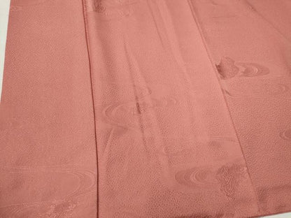 平和屋着物■上質な色無地　流水地紋　薄紅色　正絹　逸品　CABC7780ou