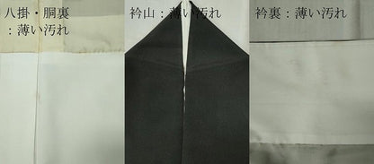 平和屋着物■豪華黒留袖　駒刺繍　草花文　金彩　正絹　逸品　CABC7787ou