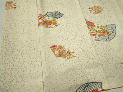 平和屋着物■上質な小紋 地紙草花文 金彩 やまと誂製 正絹 逸品 CABC7800ou