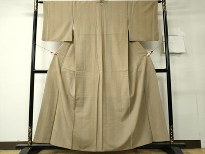 平和屋着物■江戸小紋 縞 鮫小紋柄 正絹 逸品 CABC7801ou