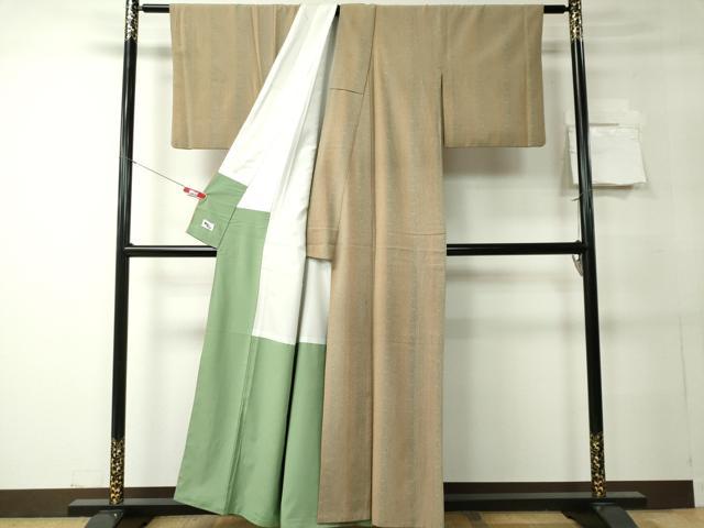 平和屋着物■江戸小紋 縞 鮫小紋柄 正絹 逸品 CABC7801ou