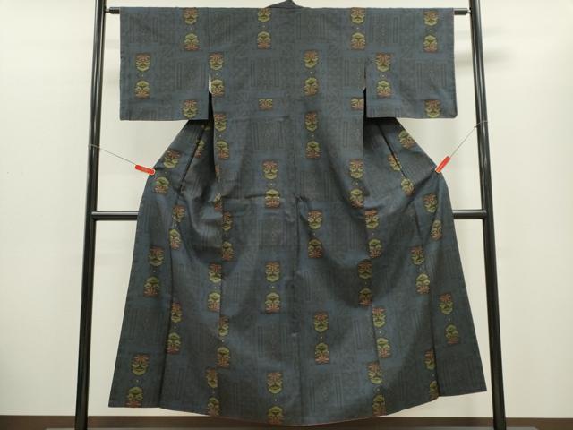 平和屋着物■本場大島紬　7マルキ　吉祥松文　正絹　逸品　CABC7811ou