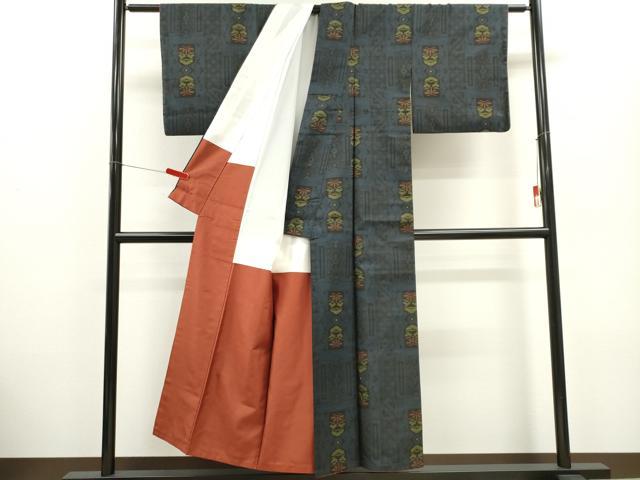 平和屋着物■本場大島紬　7マルキ　吉祥松文　正絹　逸品　CABC7811ou
