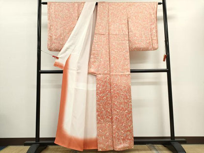 平和屋着物■訪問着　草花文　暈し染め　正絹　逸品　CABC7822ou