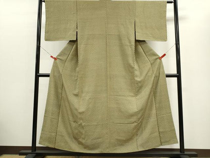 平和屋着物■上質な小紋　吉祥花文　正絹　逸品　CABC7835ou