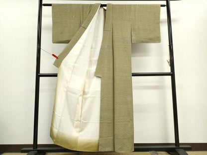 平和屋着物■上質な小紋　吉祥花文　正絹　逸品　CABC7835ou