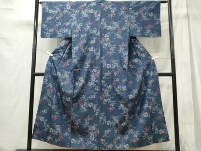 平和屋着物■上質な紬　草花文　正絹　逸品　CABC7840ou