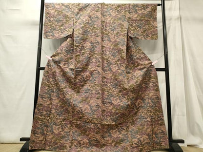 平和屋着物■上質な紬　人物風景文　暈し染め　正絹　逸品　未使用　CABC7852ou