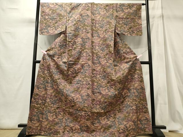 平和屋着物■上質な紬　人物風景文　暈し染め　正絹　逸品　未使用　CABC7852ou