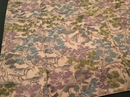 平和屋着物■上質な紬　人物風景文　暈し染め　正絹　逸品　未使用　CABC7852ou
