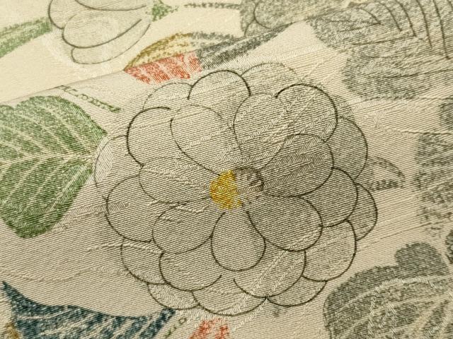 平和屋着物■上質な小紋　草花文　正絹　逸品　CABC7869ou