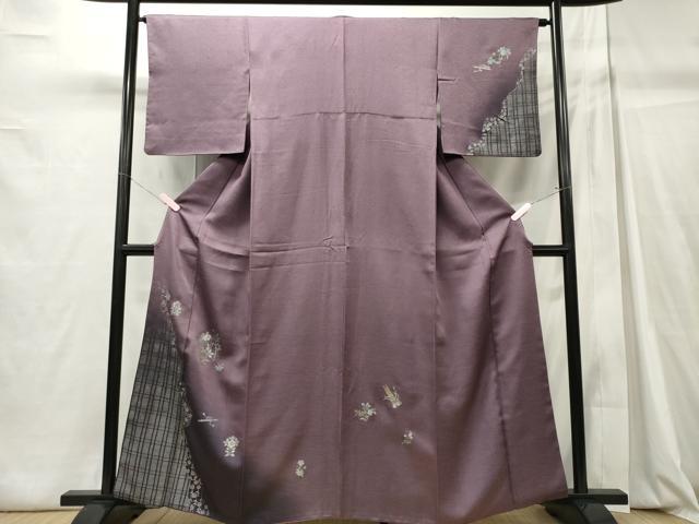 平和屋着物■訪問着　楽器草花文　暈し染め　銀彩　正絹　逸品　CABC7870ou