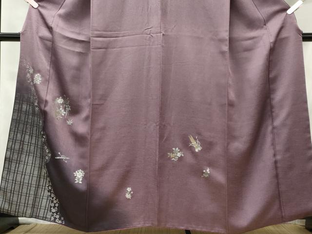 平和屋着物■訪問着　楽器草花文　暈し染め　銀彩　正絹　逸品　CABC7870ou