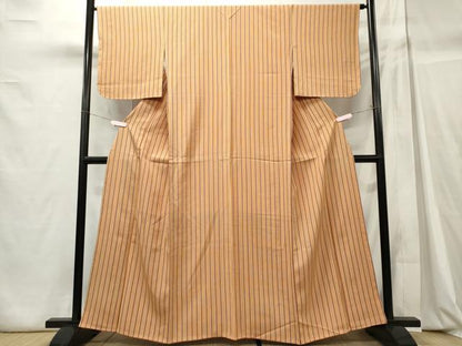 平和屋着物■上質な小紋　縞　正絹　逸品　未使用　CABC7871ou
