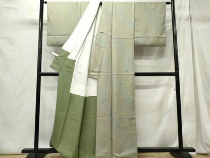 平和屋着物■上質な小紋　流水文　正絹　逸品　CABC7873ou