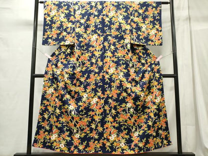 平和屋着物■上質な小紋 枝花文 正絹 逸品 CABC7881ou