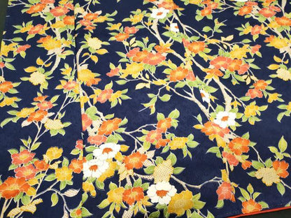 平和屋着物■上質な小紋 枝花文 正絹 逸品 CABC7881ou