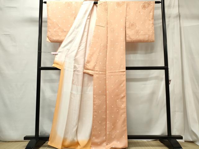 平和屋着物■上質な小紋 絞り 舞花文 正絹 逸品 CABC7889ou