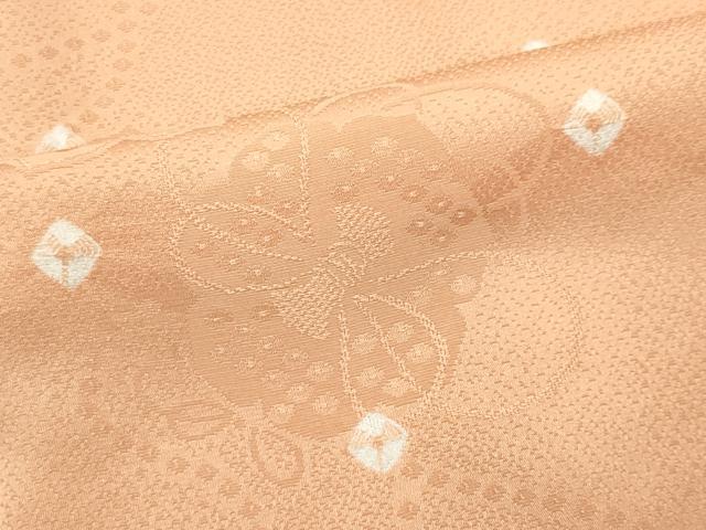 平和屋着物■上質な小紋 絞り 舞花文 正絹 逸品 CABC7889ou