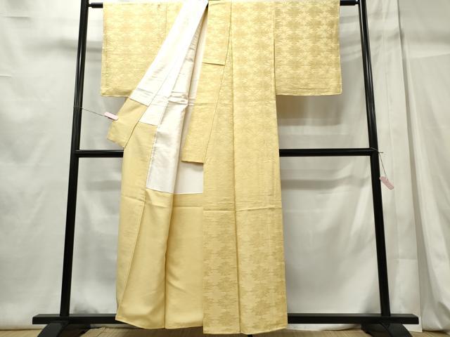 平和屋着物■上質な色無地 舞花地紋 蒸栗色 正絹 逸品 CABC7891ou