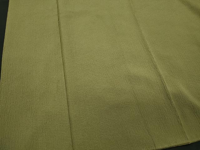 平和屋着物■上質な色無地 黄海松茶色 正絹 逸品 CABC7893ou