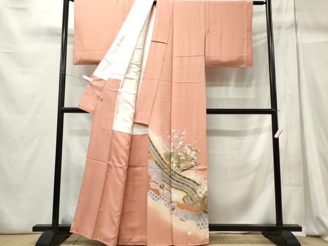 平和屋着物■豪華色留袖　扇面飛鶴吉祥花文　暈し染め　金彩　まるやま扱い　正絹　逸品　CABC7901ou