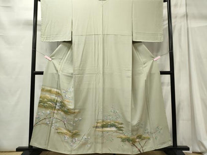 平和屋着物■豪華色留袖　風景枝花文　暈し染め　金彩　正絹　逸品　CABC7902ou